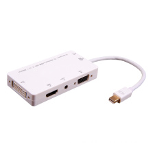 1080P 4 in 1 adapter  Mini DP Displayport Thunderbolt to VGA HDMI DVI Audio Adapter support  multi-screen output